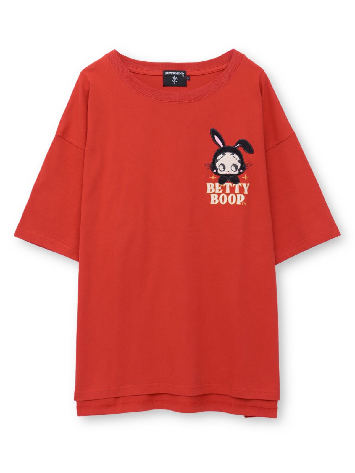 【BETTY BOOP】“黒うさぎベイビーベティ”刺繍入りTシャツ〔別注〕