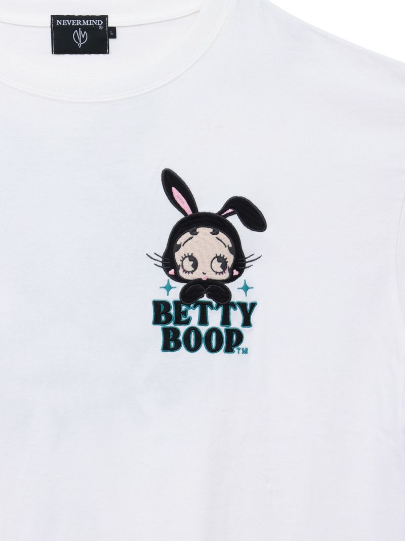 【BETTY BOOP】“黒うさぎベイビーベティ”刺繍入りTシャツ〔別注〕