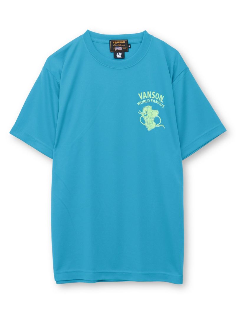 【VANSON×TOM and JERRY】“バイカーズトムジェリ”DRY素材Tシャツ