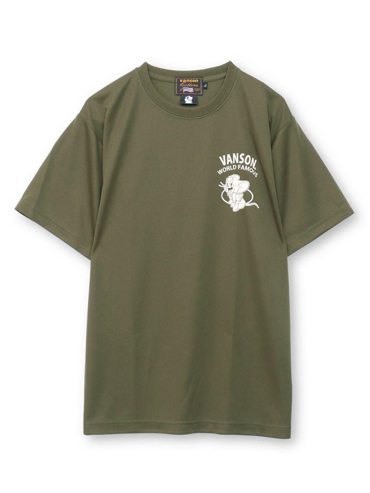 【VANSON×TOM and JERRY】“バイカーズトムジェリ”DRY素材Tシャツ