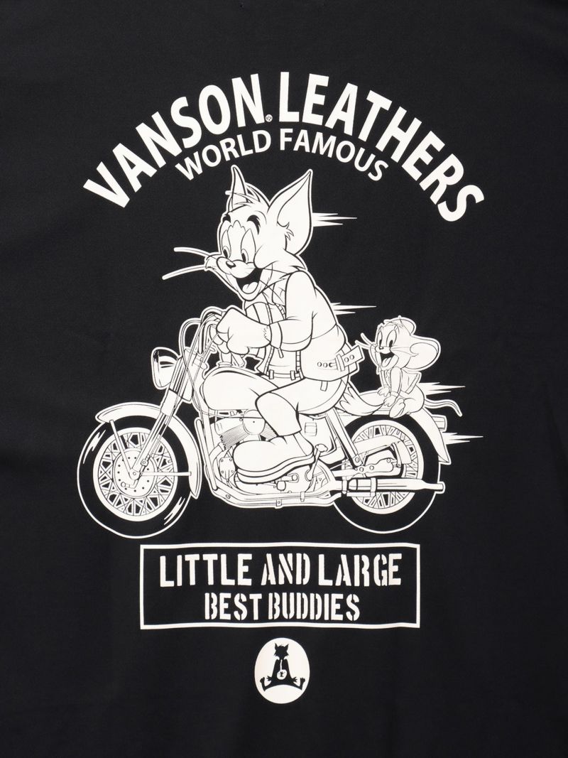 【VANSON×TOM and JERRY】“バイカーズトムジェリ”DRY素材Tシャツ