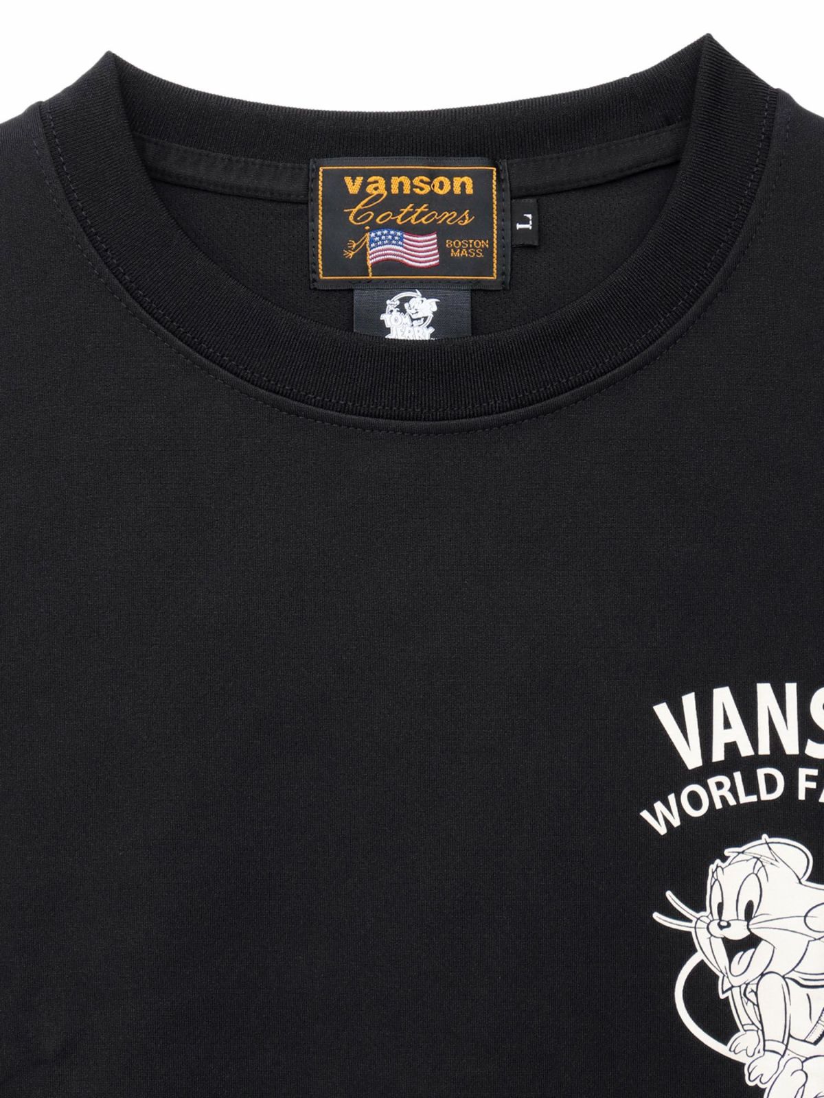 【VANSON×TOM and JERRY】“バイカーズトムジェリ”DRY素材Tシャツ