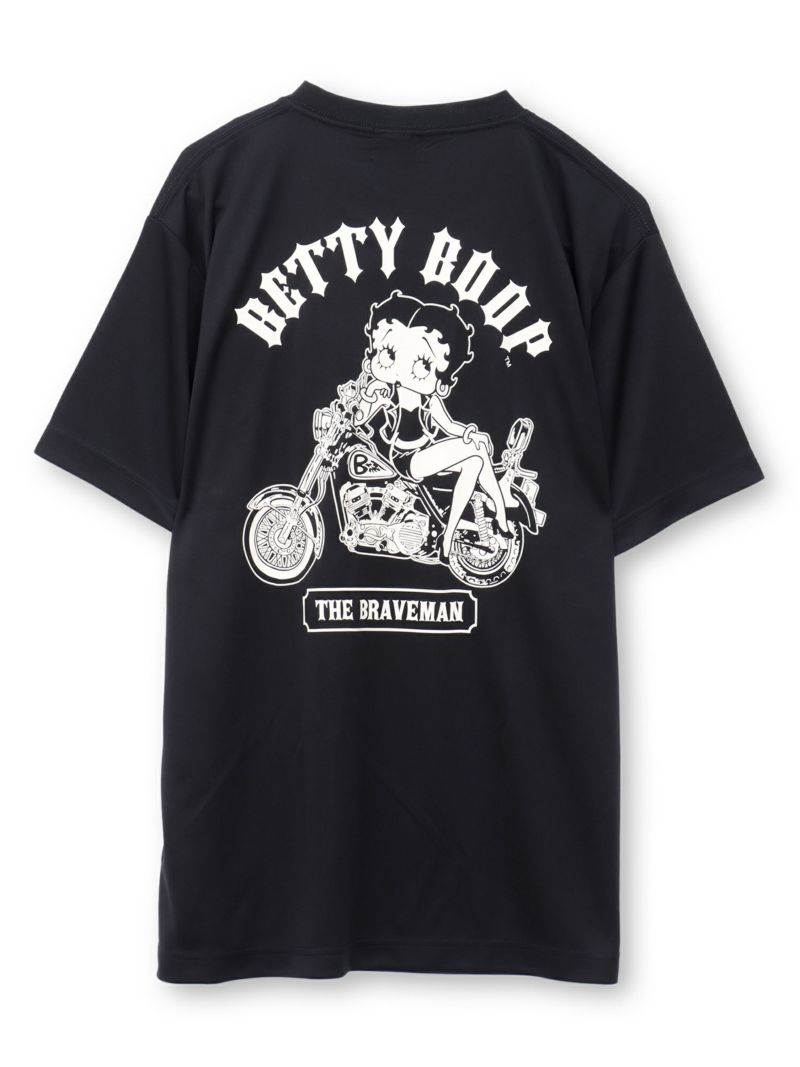 【The BRAVE-MAN×BETTY BOOP】“バイクベティ”DRY素材Tシャツ