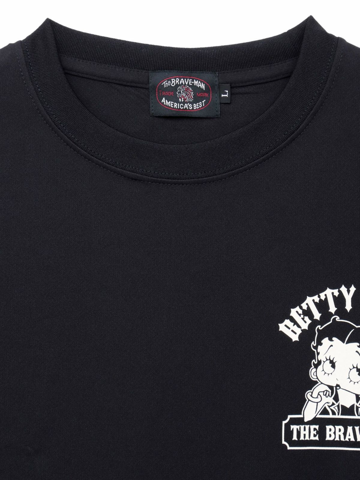 【The BRAVE-MAN×BETTY BOOP】“バイクベティ”DRY素材Tシャツ
