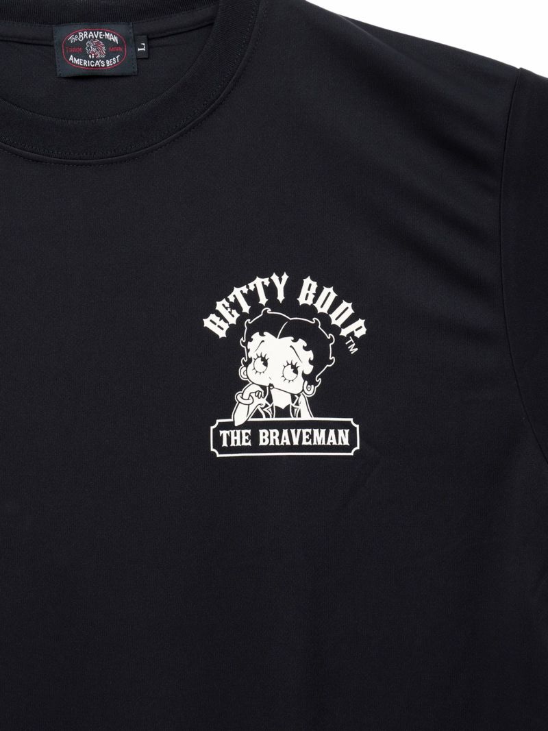 【The BRAVE-MAN×BETTY BOOP】“バイクベティ”DRY素材Tシャツ