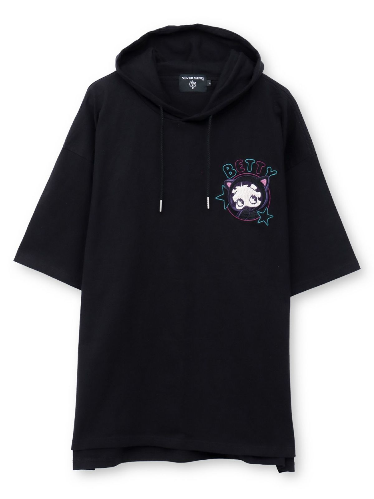 【BETTY BOOP】“サイバーベティ”BIGシルエット半袖TEEパーカー〔別注〕