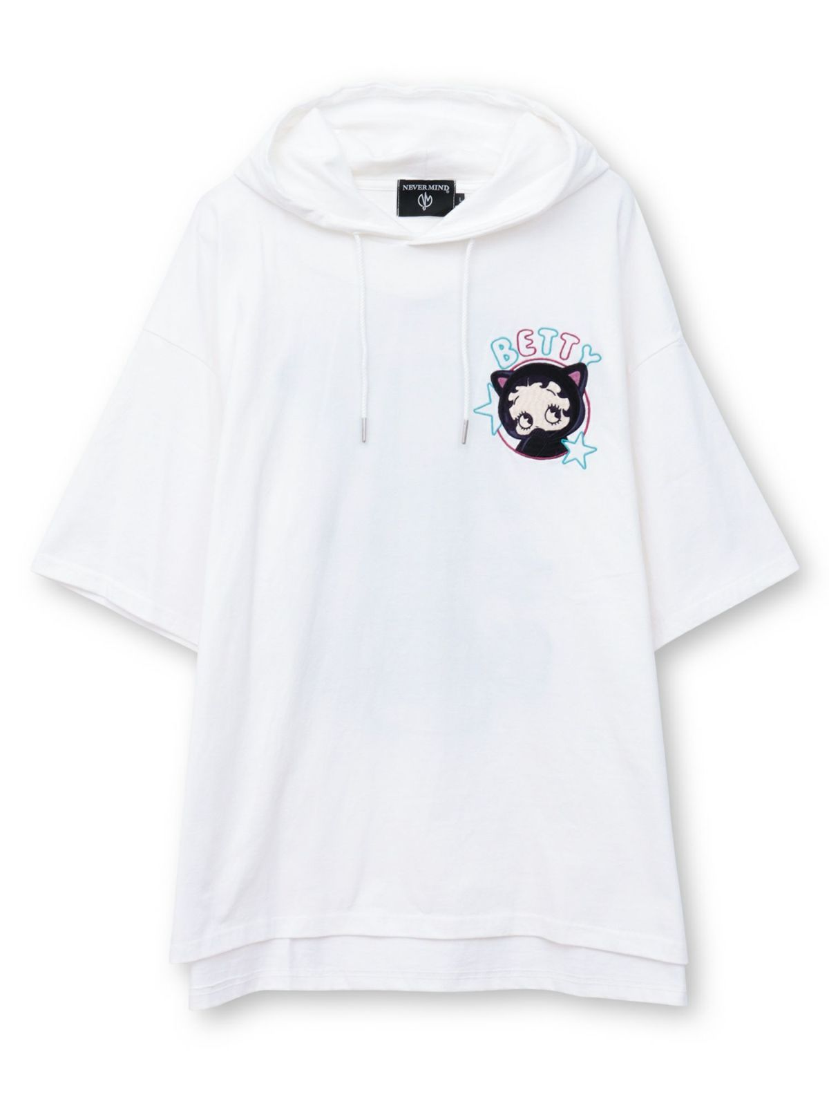 【BETTY BOOP】“サイバーベティ”BIGシルエット半袖TEEパーカー〔別注〕