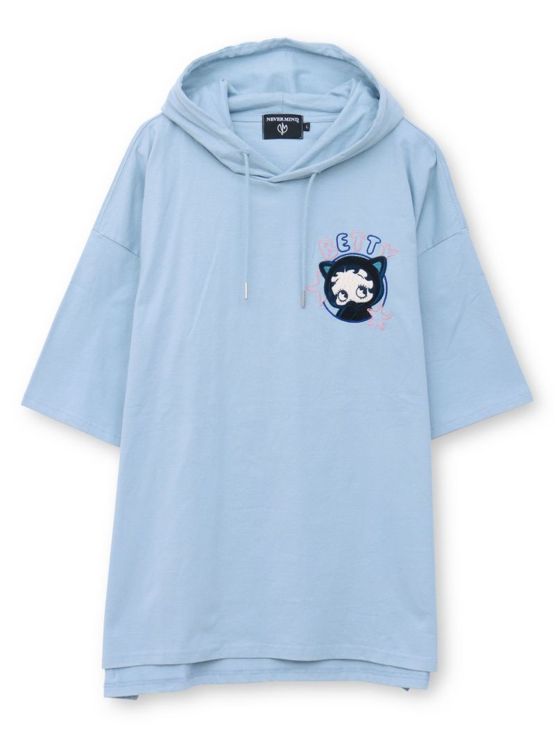 【BETTY BOOP】“サイバーベティ”BIGシルエット半袖TEEパーカー〔別注〕