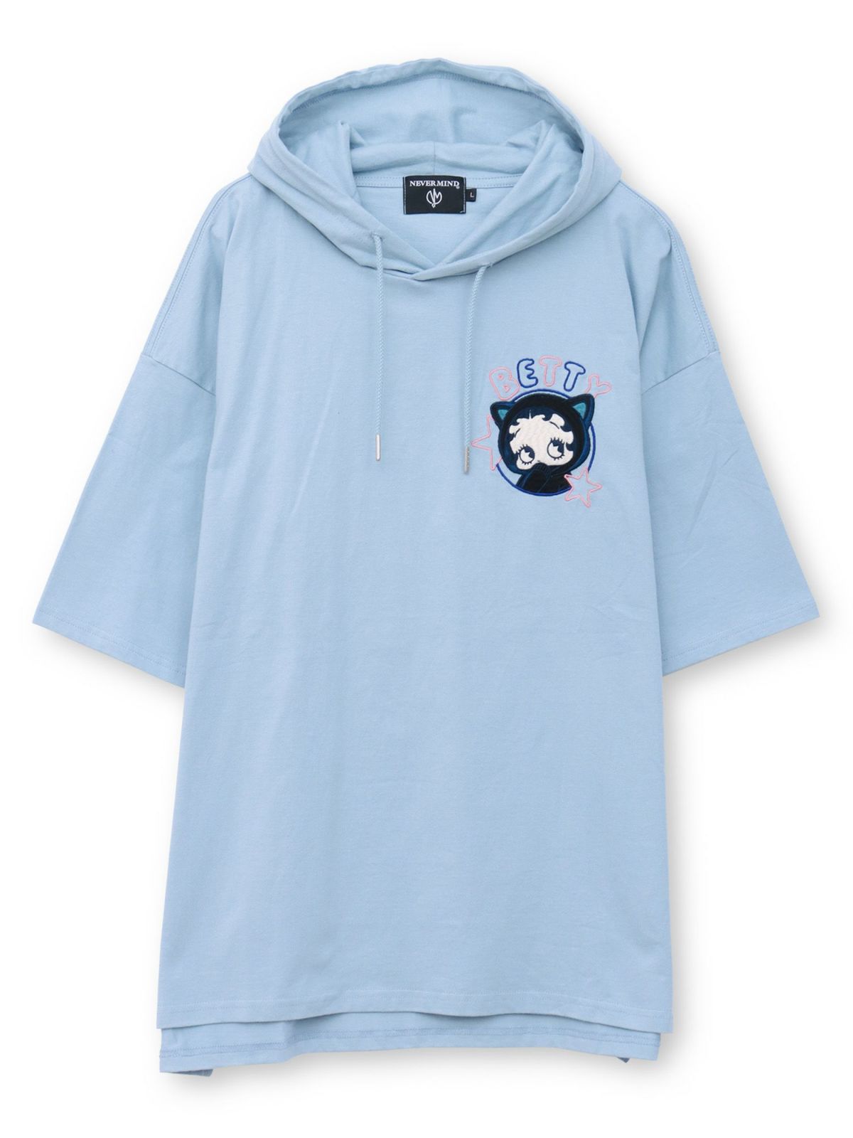 【BETTY BOOP】“サイバーベティ”BIGシルエット半袖TEEパーカー〔別注〕