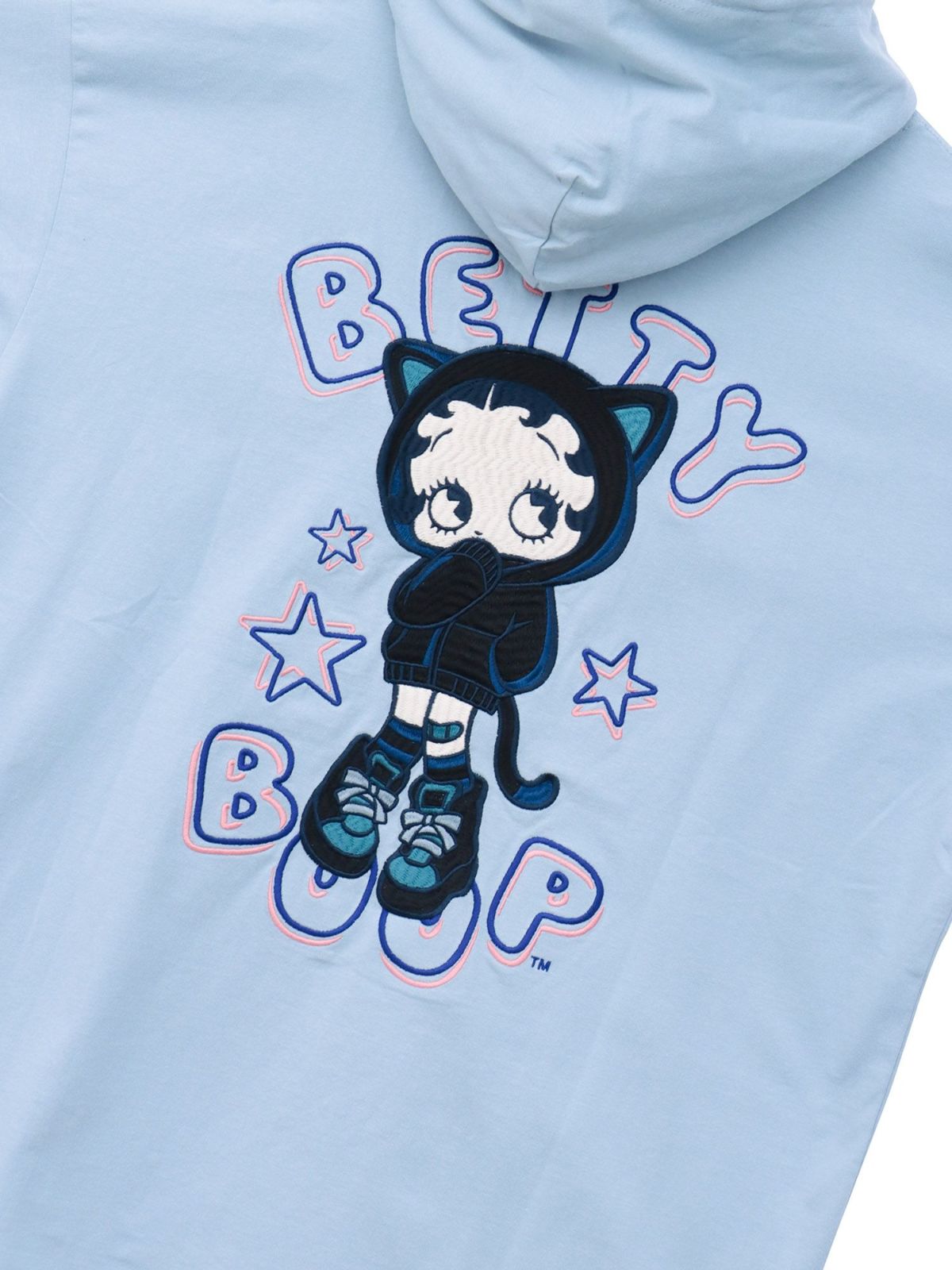 【BETTY BOOP】“サイバーベティ”BIGシルエット半袖TEEパーカー〔別注〕
