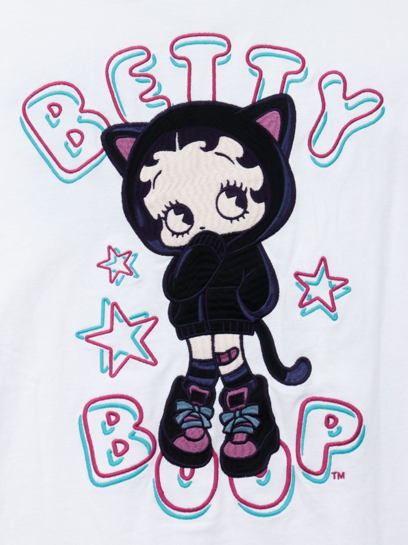 【BETTY BOOP】“サイバーベティ”BIGシルエット半袖TEEパーカー〔別注〕