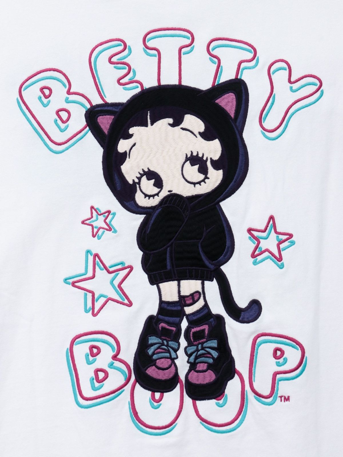 【BETTY BOOP】“サイバーベティ”BIGシルエット半袖TEEパーカー〔別注〕