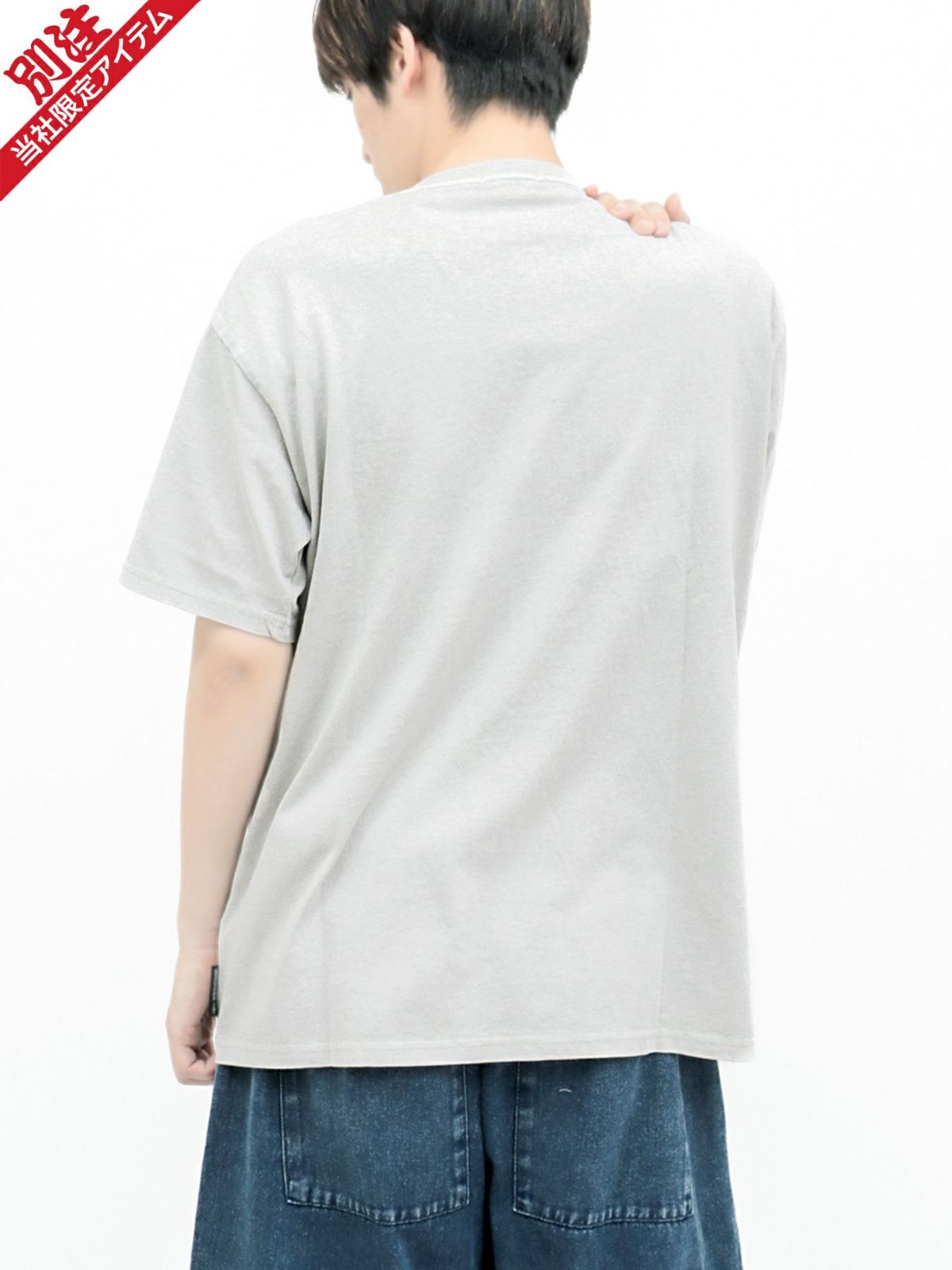 【moz】エルクプリント製品染めTシャツ