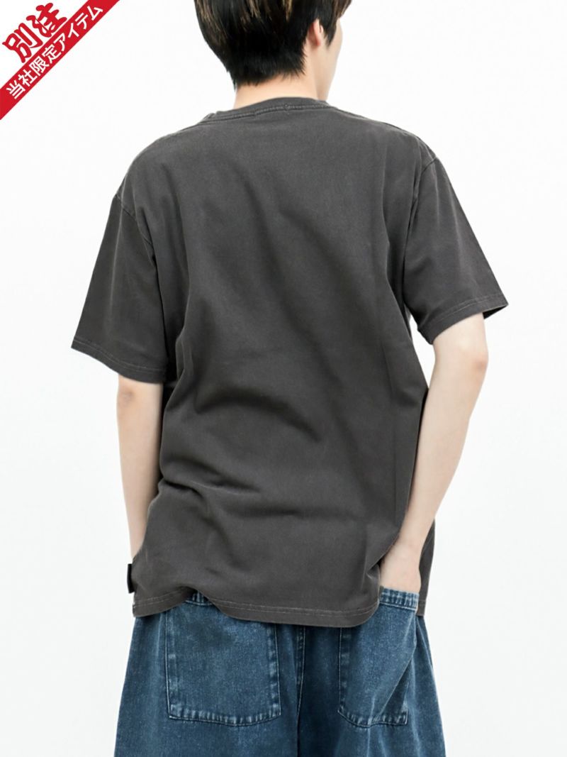 【moz】エルクプリント製品染めTシャツ