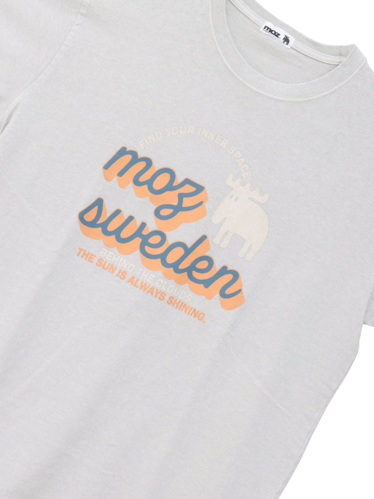 【moz】エルクプリント製品染めTシャツ