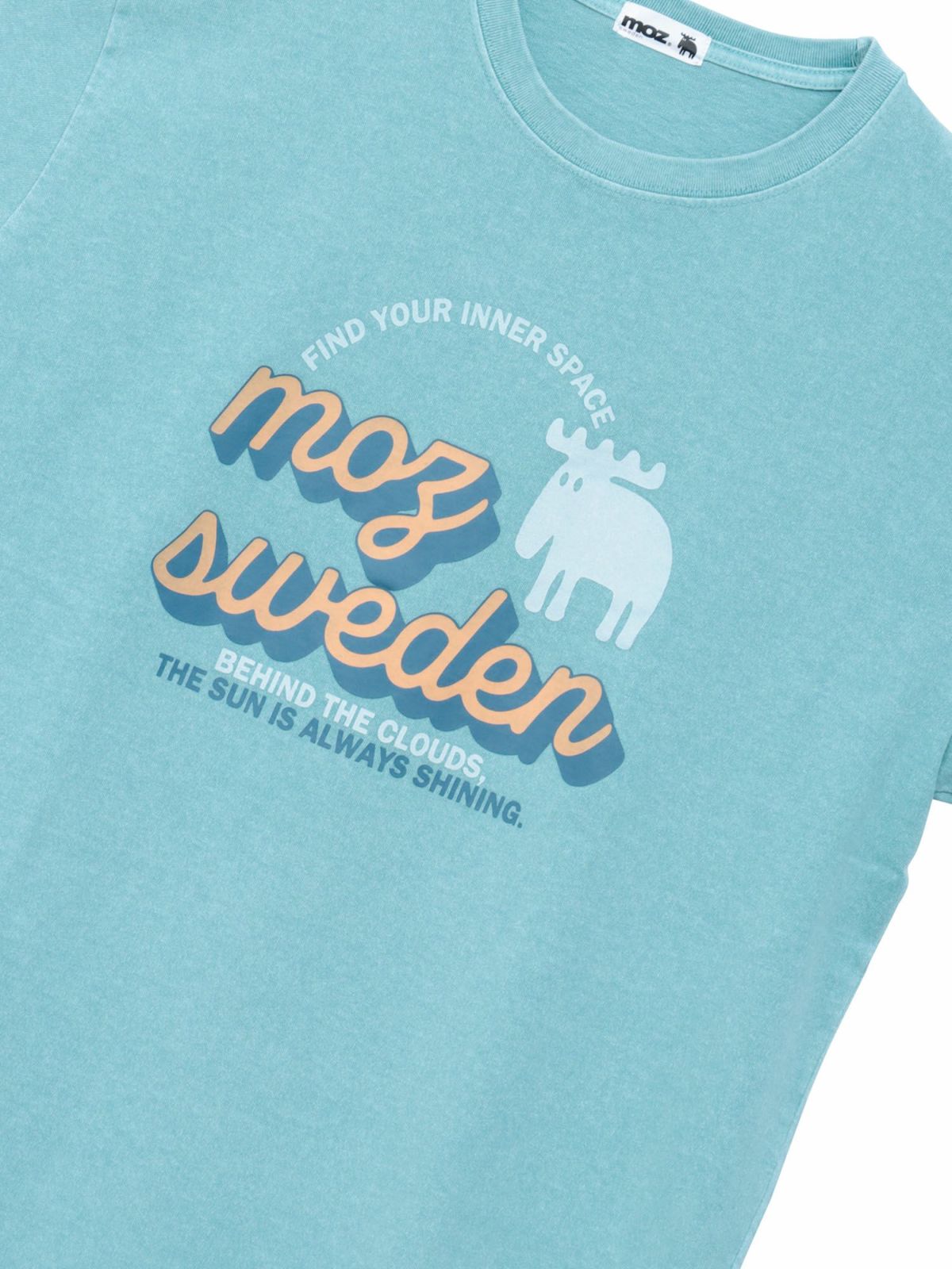 【moz】エルクプリント製品染めTシャツ