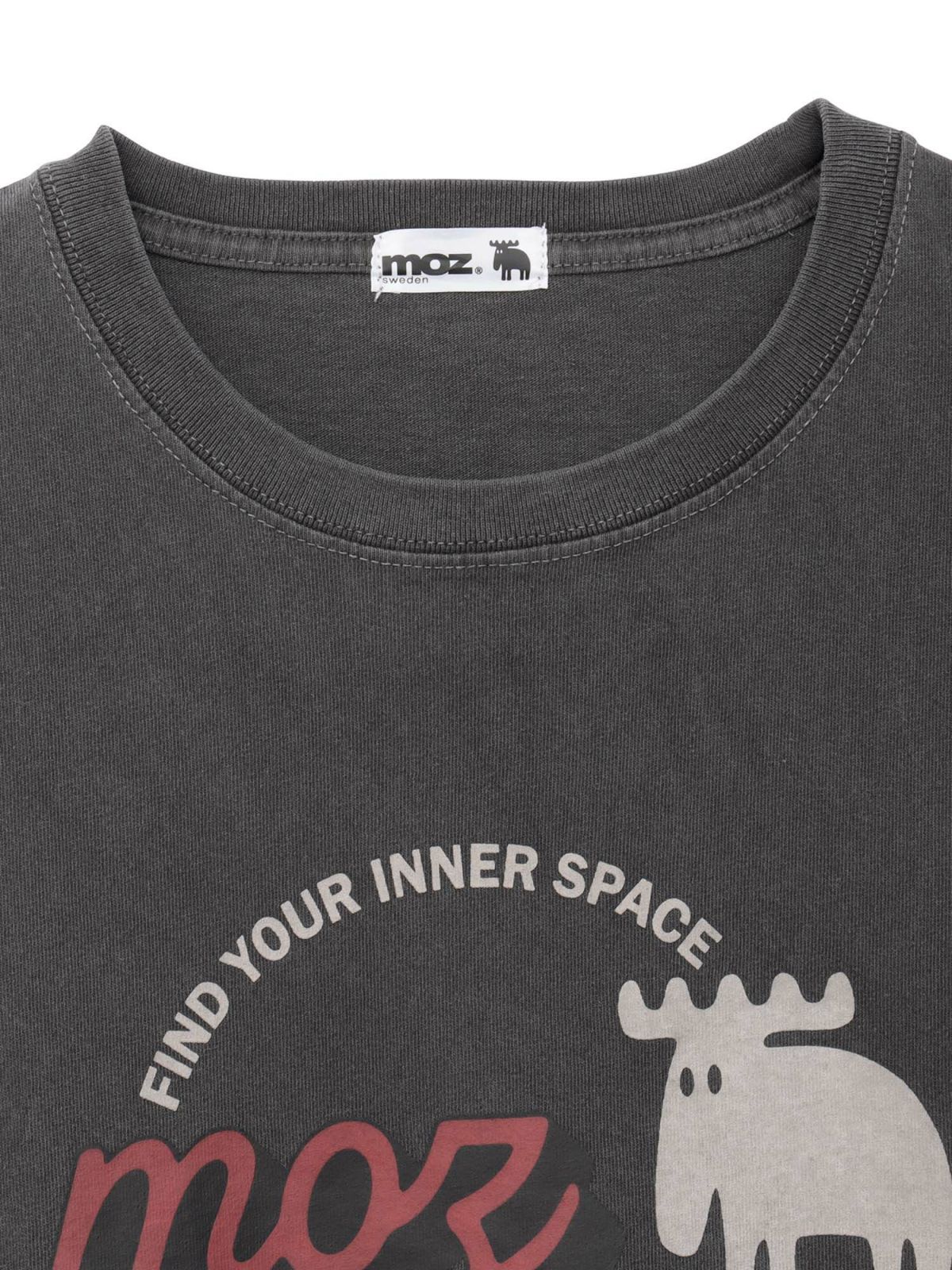 【moz】エルクプリント製品染めTシャツ