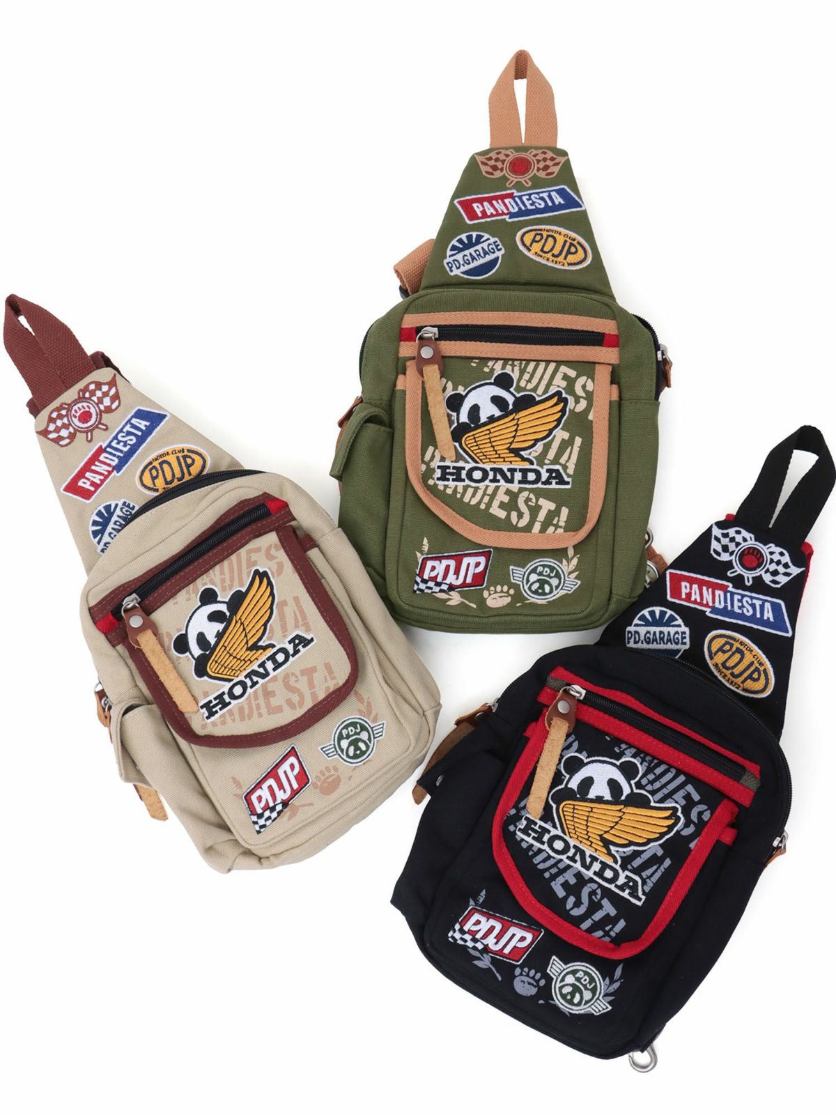 【HONDA×PANDIESTA JAPAN】“パンダウィング”ミリタリーワンショルダーバッグ