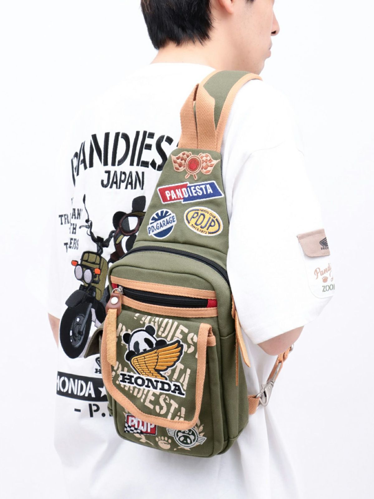 【HONDA×PANDIESTA JAPAN】“パンダウィング”ミリタリーワンショルダーバッグ