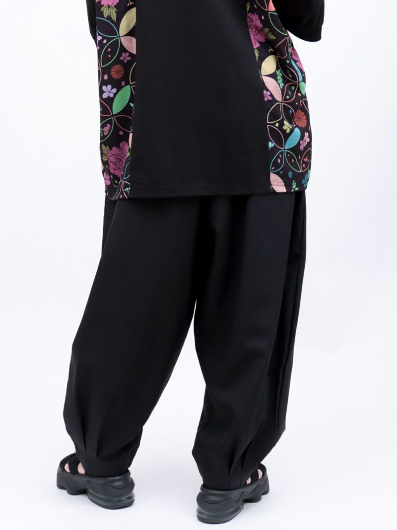 【雅結】牡丹刺繍 コクーンパンツ