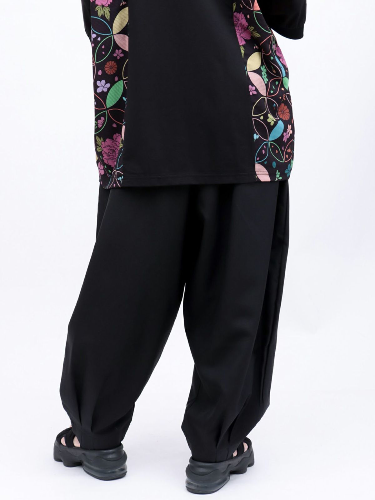 【雅結】牡丹刺繍 コクーンパンツ