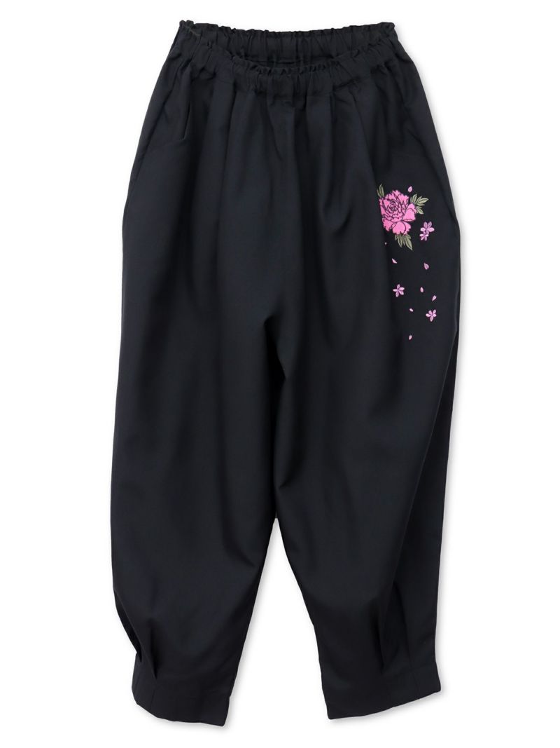 【雅結】牡丹刺繍 コクーンパンツ