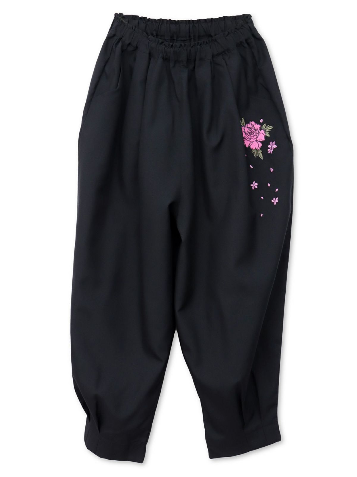 【雅結】牡丹刺繍 コクーンパンツ