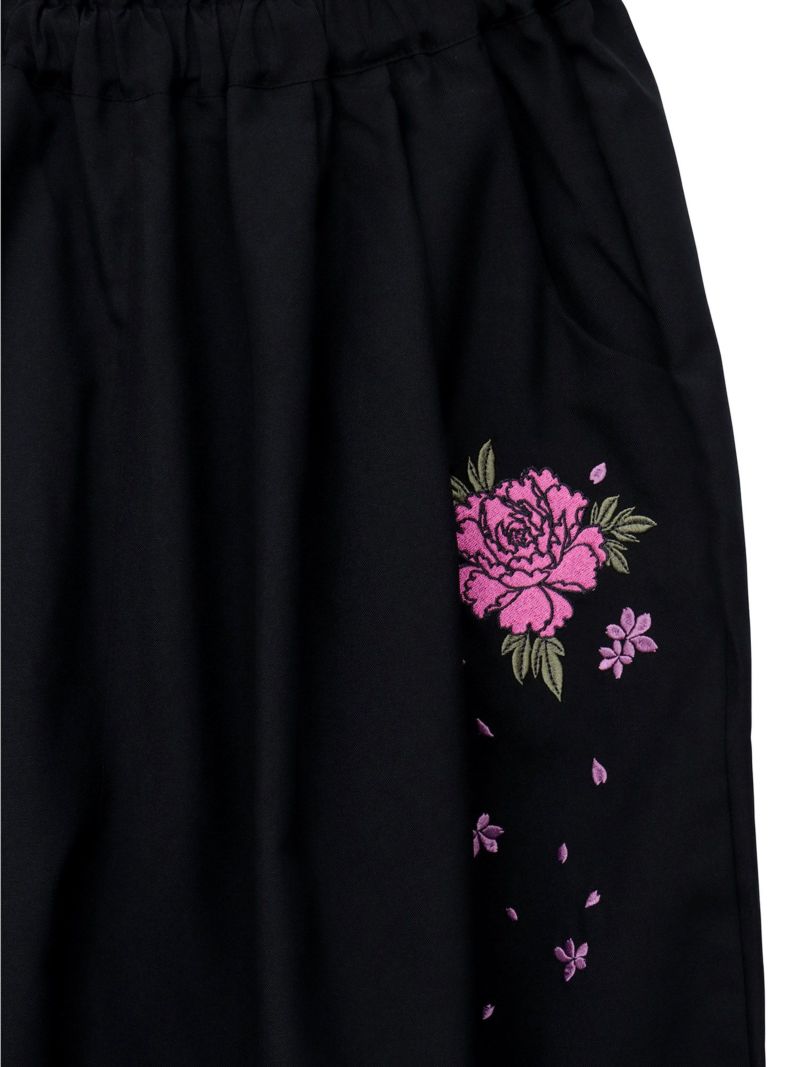 【雅結】牡丹刺繍 コクーンパンツ