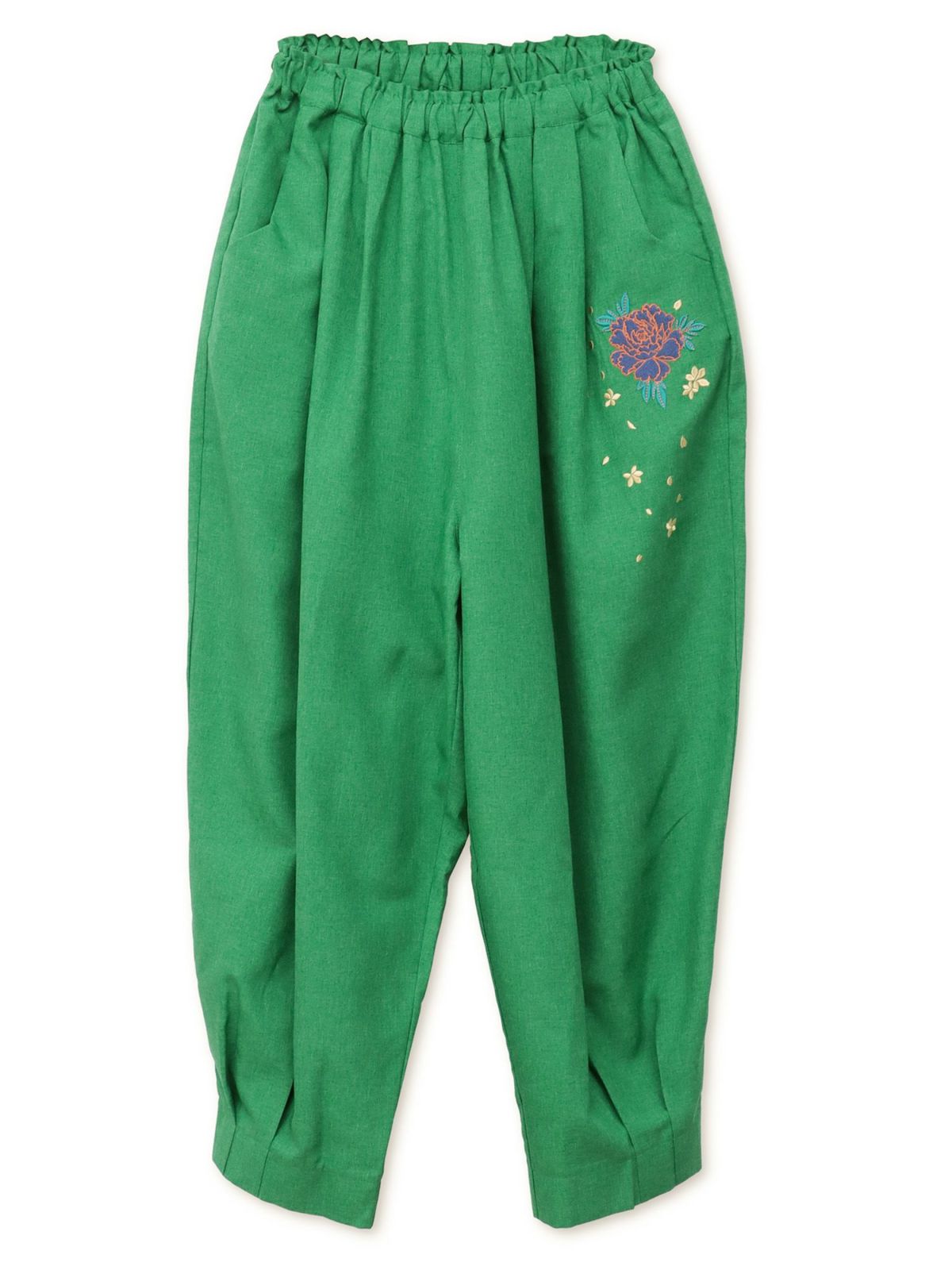 【雅結】牡丹刺繍 コクーンパンツ