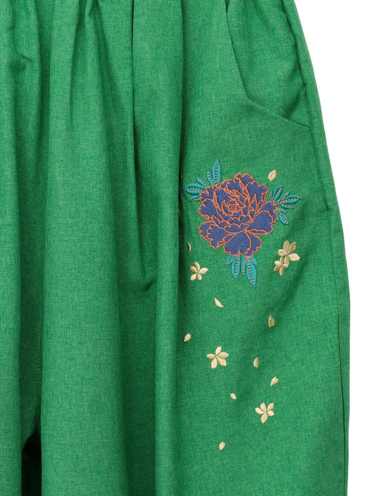 【雅結】牡丹刺繍 コクーンパンツ