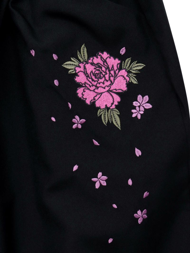 【雅結】牡丹刺繍 コクーンパンツ