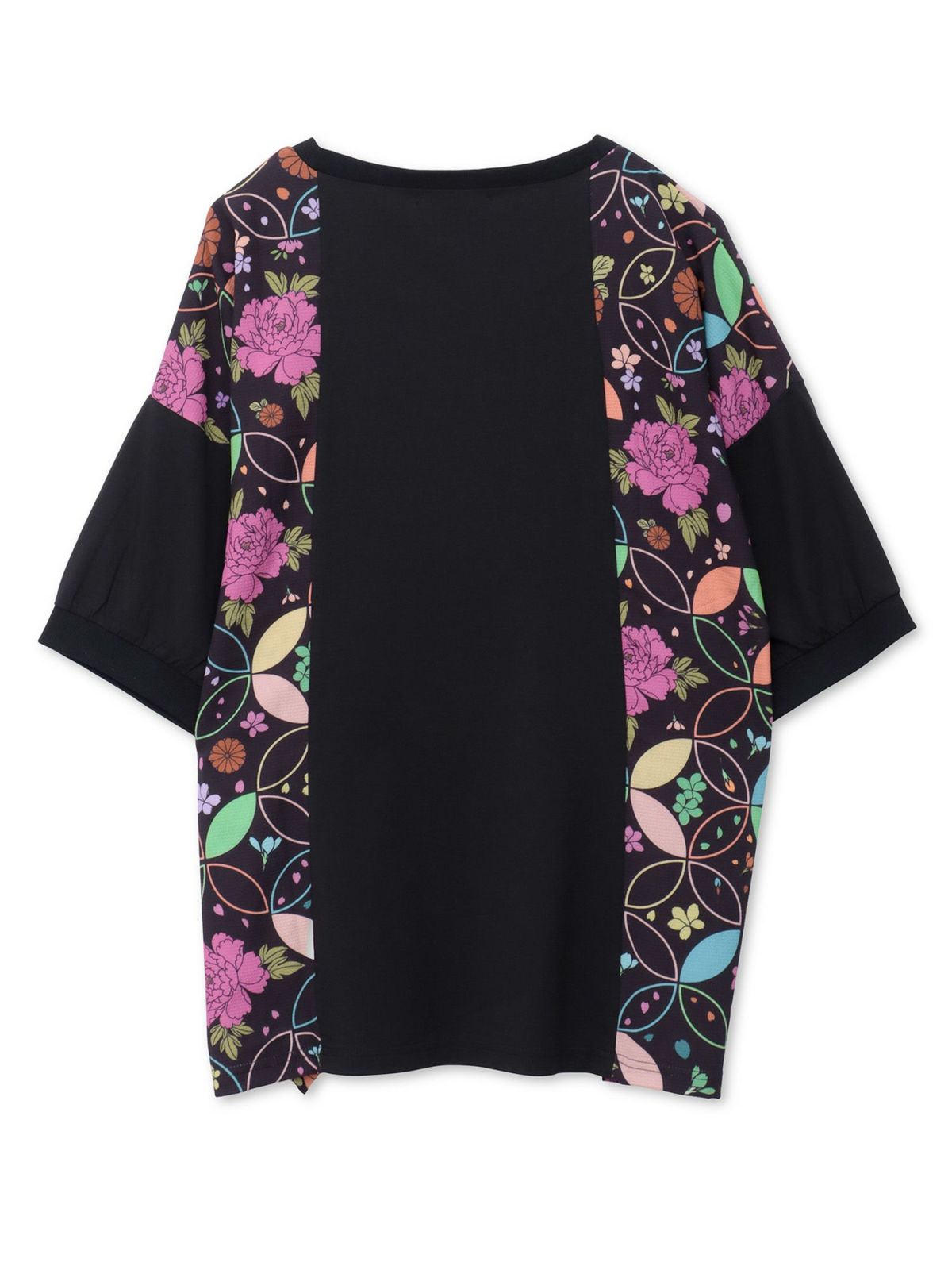 【雅結】和生地切り替え 接触冷感素材ドルマンTシャツ