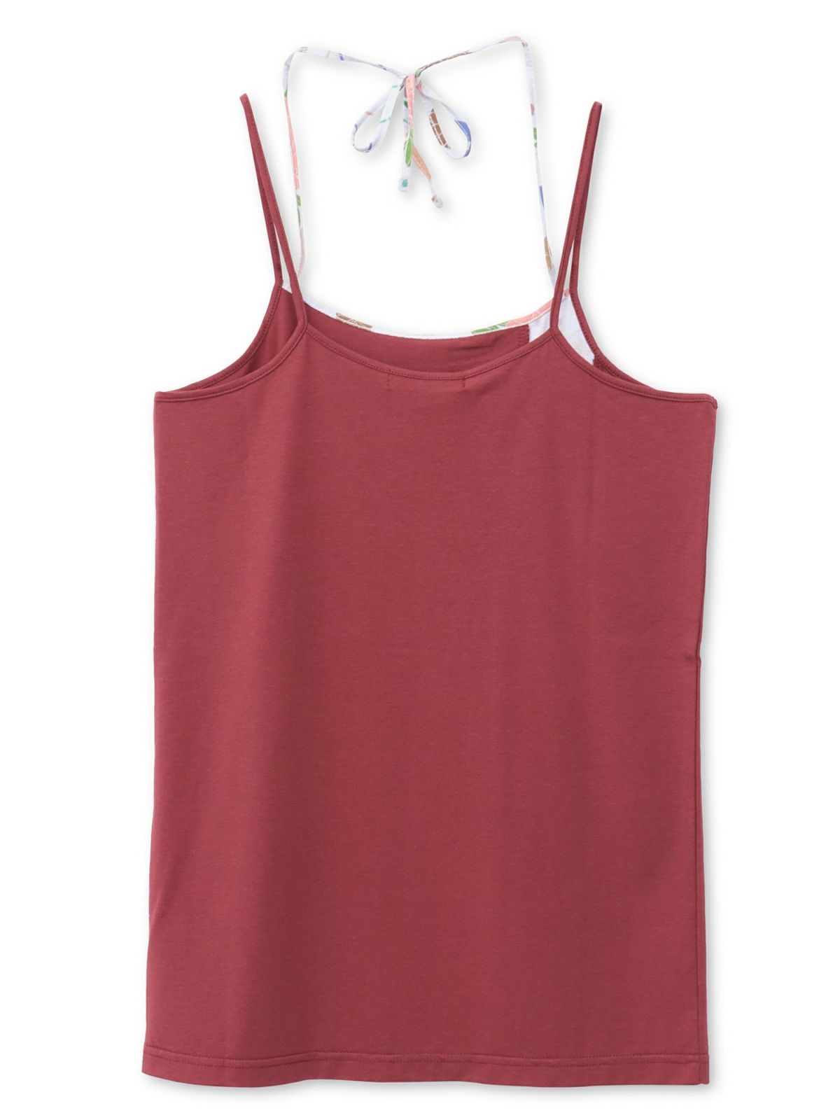 【雅結】和生地切り替え 接触冷感素材ホルターネックキャミソール