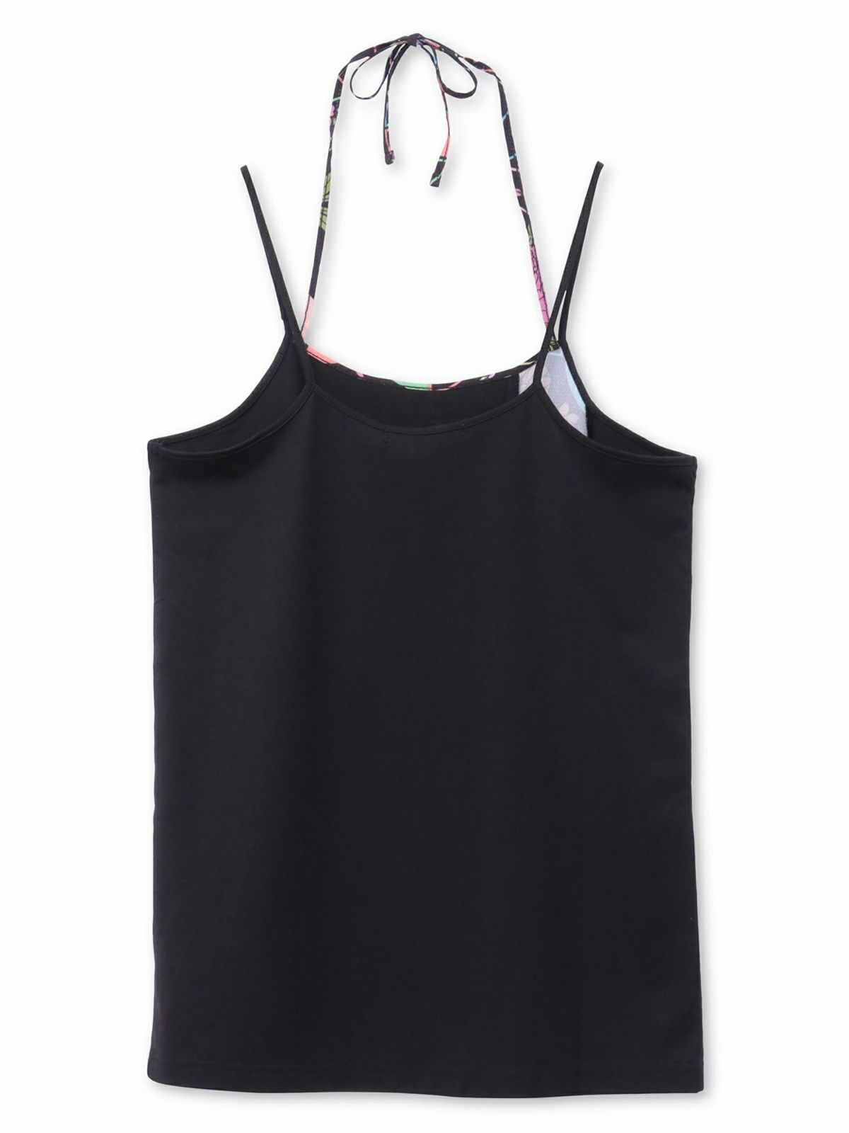 【雅結】和生地切り替え 接触冷感素材ホルターネックキャミソール