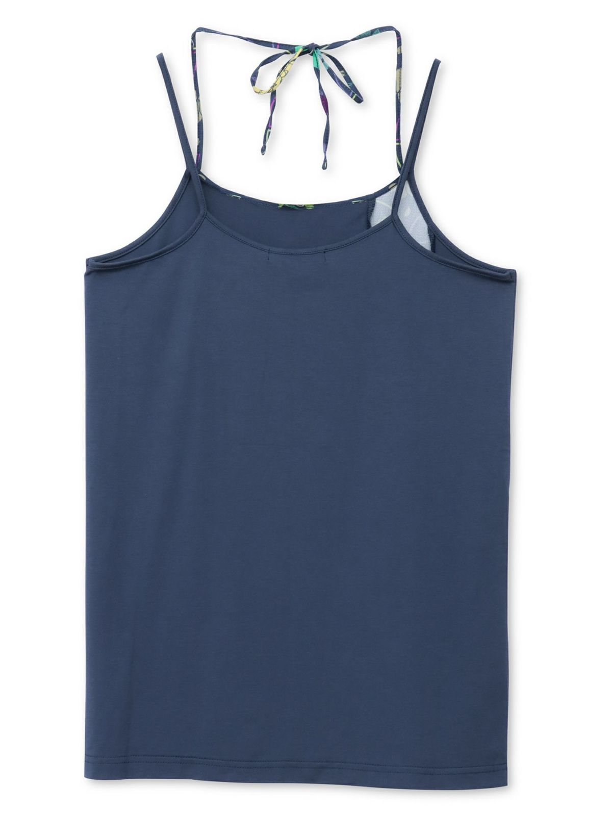 【雅結】和生地切り替え 接触冷感素材ホルターネックキャミソール