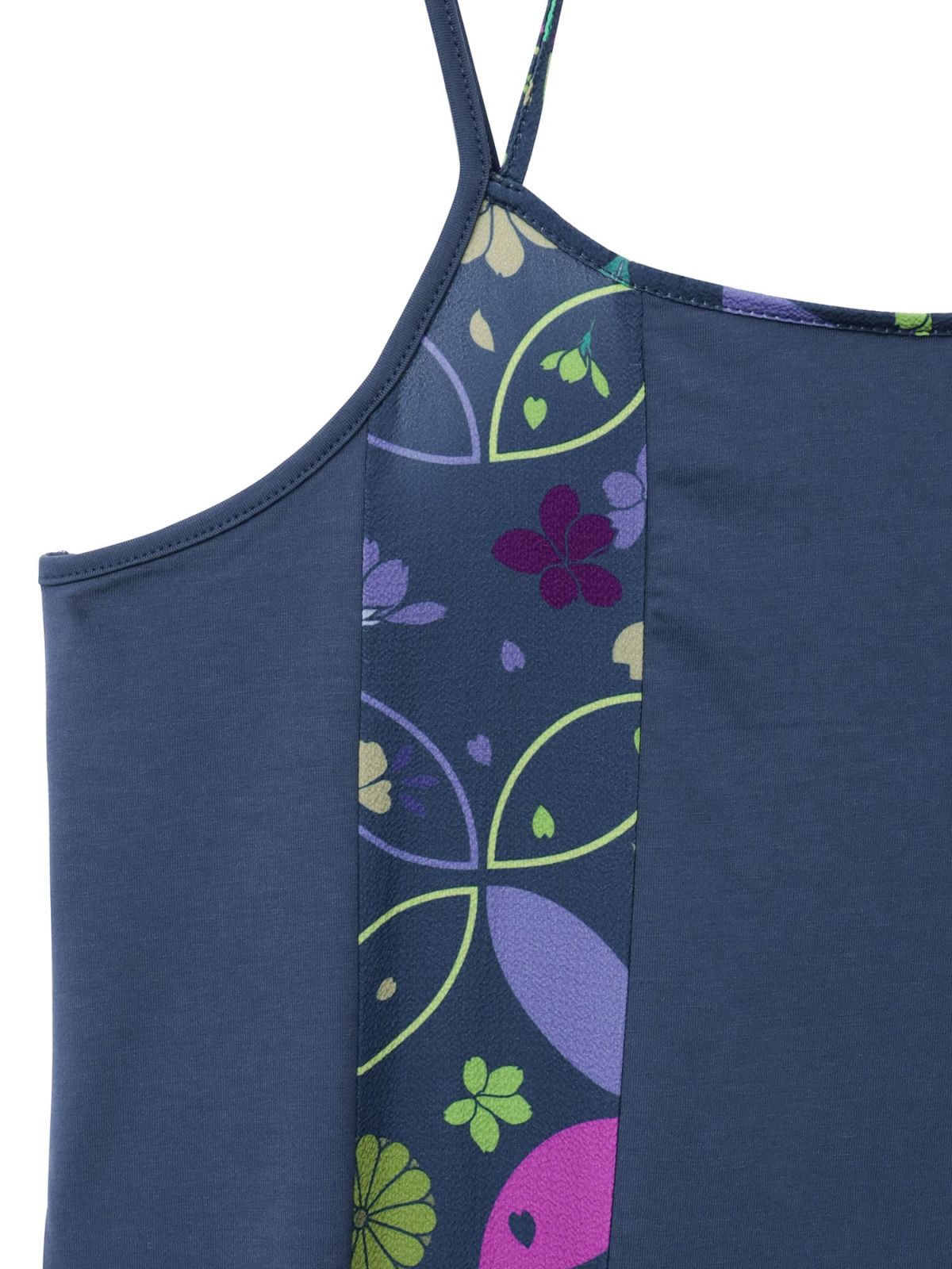 【雅結】和生地切り替え 接触冷感素材ホルターネックキャミソール