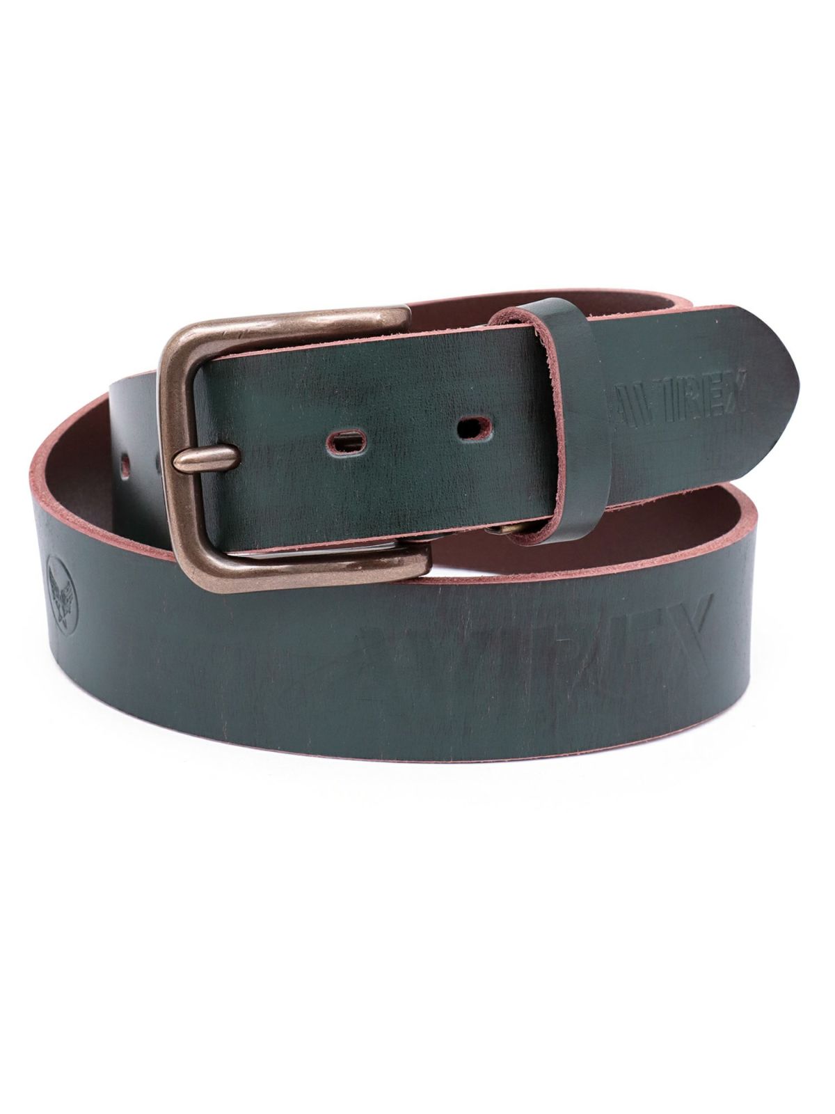 【AVIREX】LOGO COW LEATHER BELT〔LIMITED〕