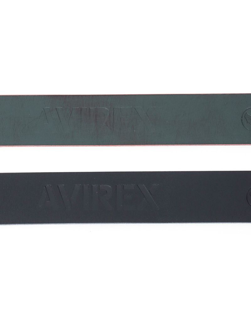 【AVIREX】LOGO COW LEATHER BELT〔LIMITED〕
