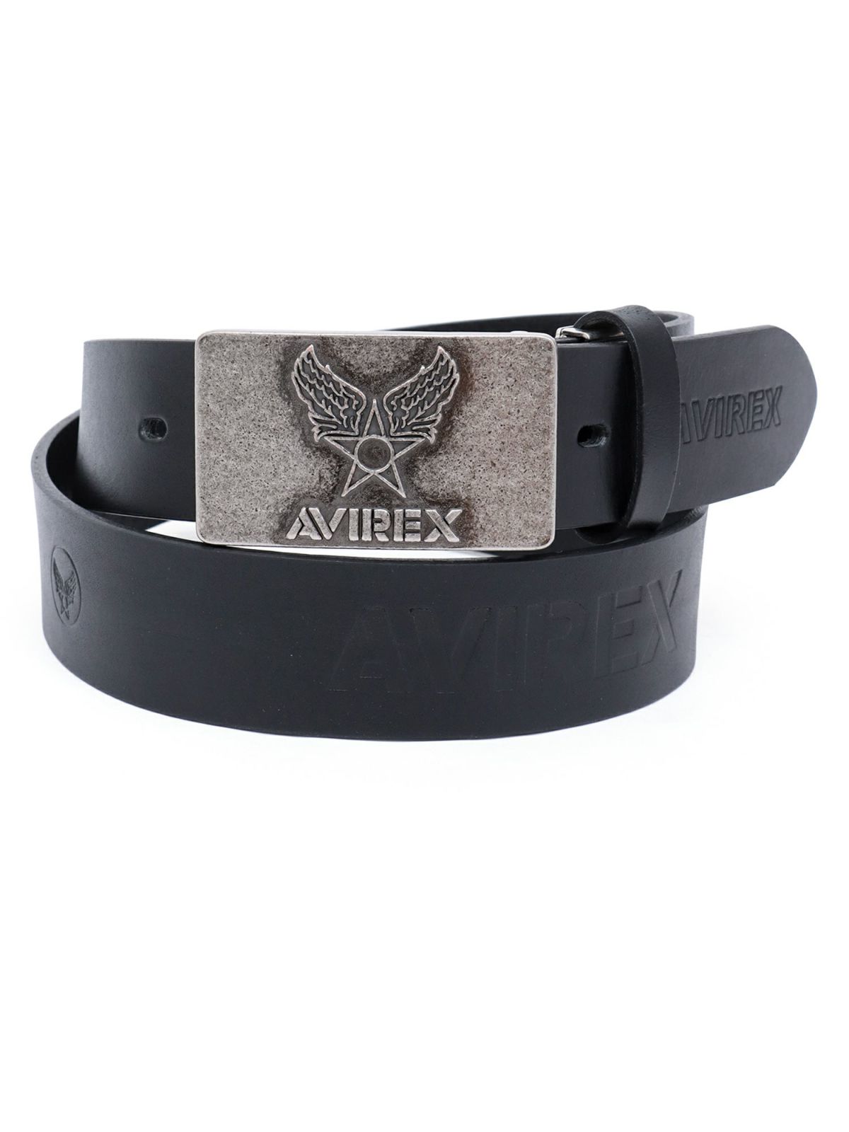 【AVIREX】AIR FORCE MARK BUCKLE COW LEATHER BELT〔LIMITED〕