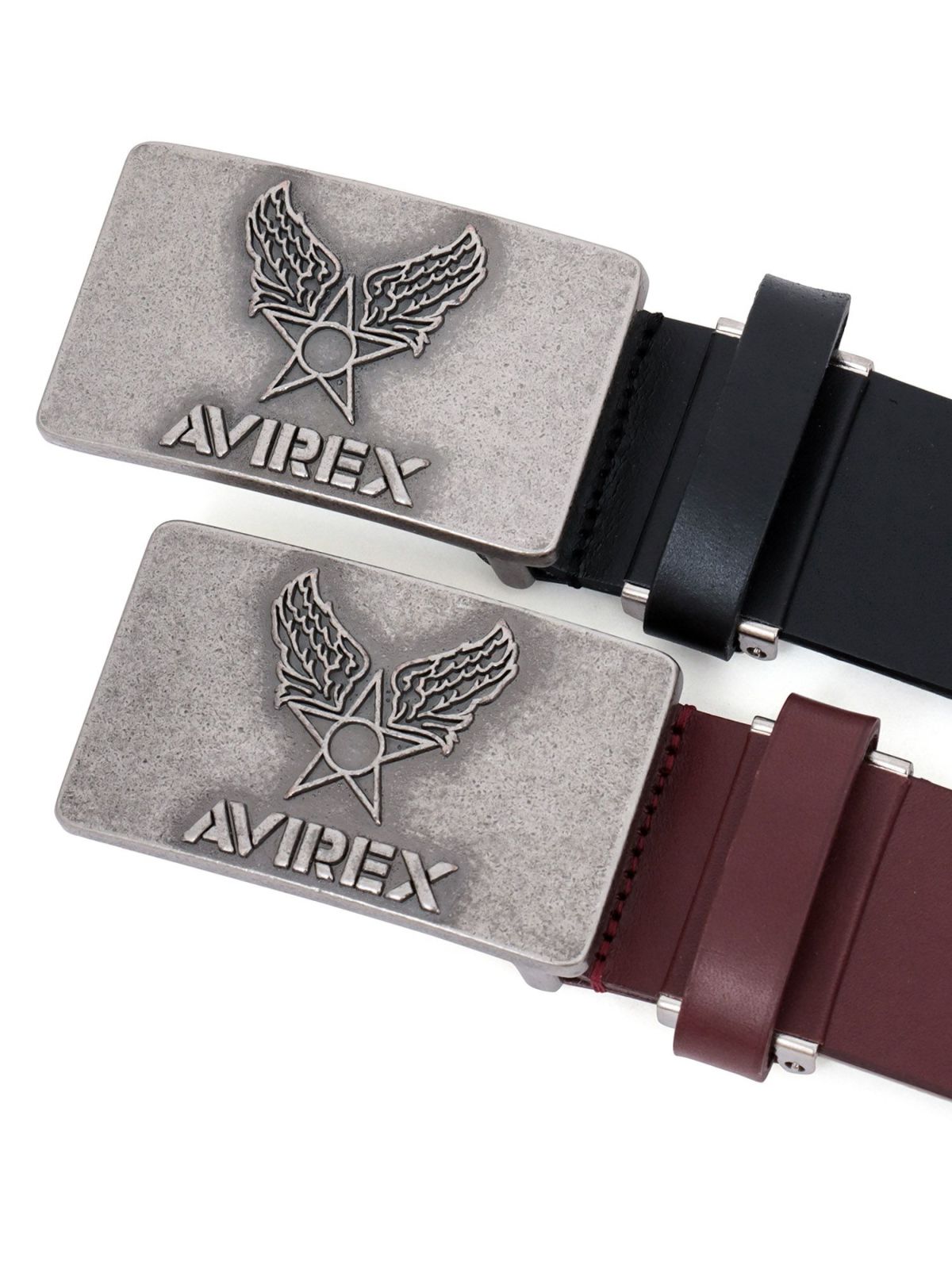 【AVIREX】AIR FORCE MARK BUCKLE COW LEATHER BELT〔LIMITED〕