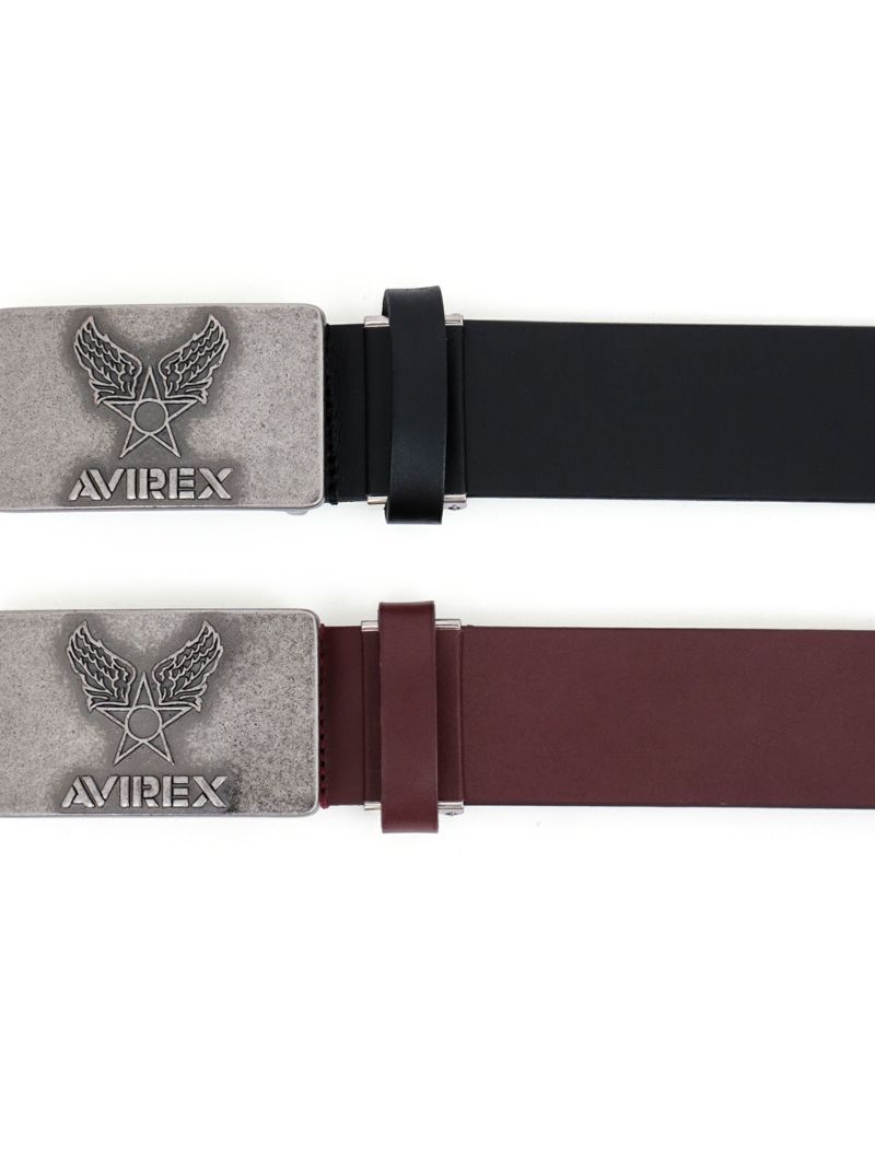 【AVIREX】AIR FORCE MARK BUCKLE COW LEATHER BELT〔LIMITED〕