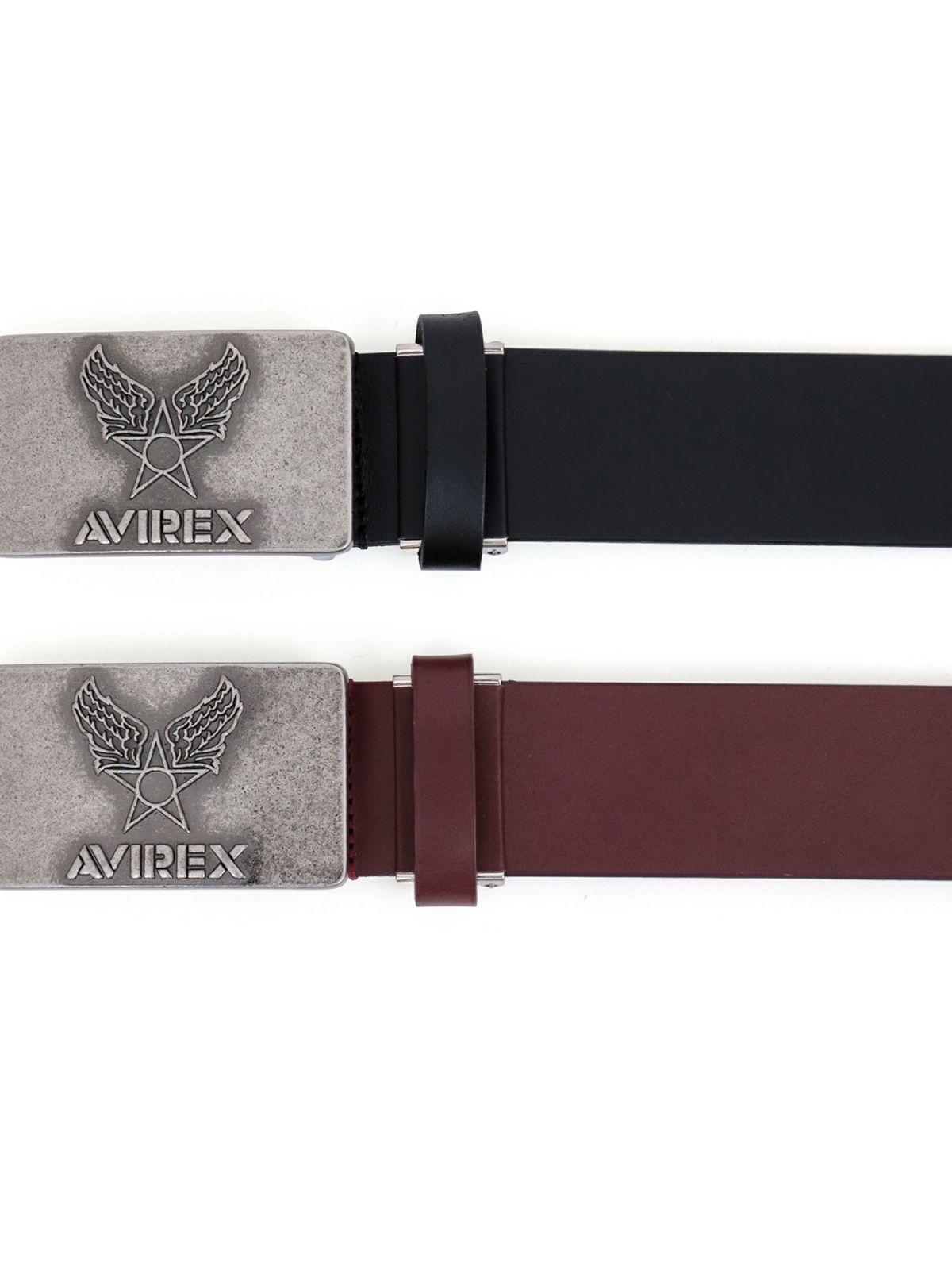 【AVIREX】AIR FORCE MARK BUCKLE COW LEATHER BELT〔LIMITED〕