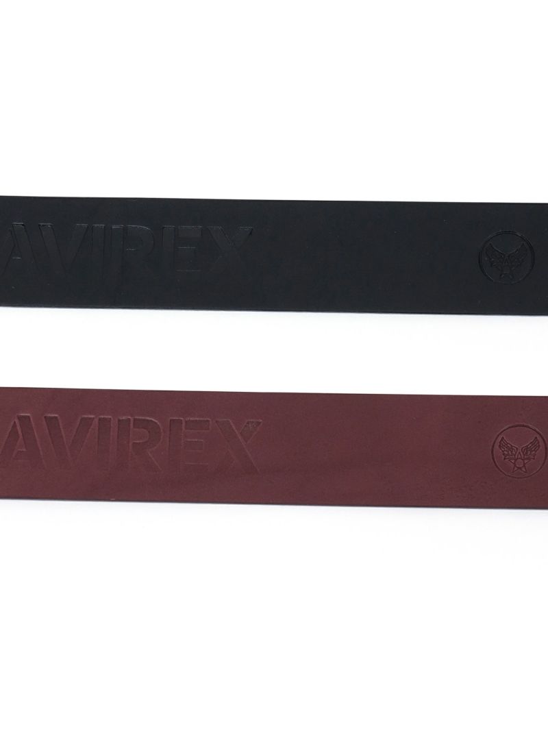 【AVIREX】AIR FORCE MARK BUCKLE COW LEATHER BELT〔LIMITED〕