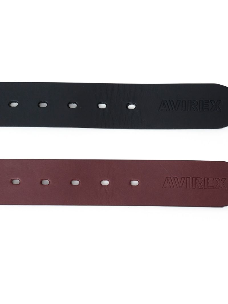 【AVIREX】AIR FORCE MARK BUCKLE COW LEATHER BELT〔LIMITED〕