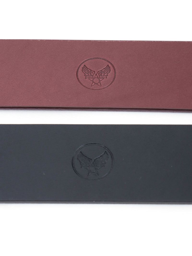 【AVIREX】AIR FORCE MARK BUCKLE COW LEATHER BELT〔LIMITED〕