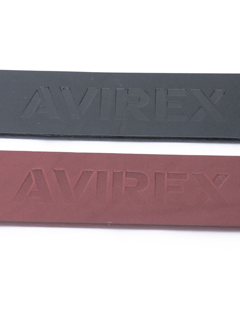 【AVIREX】AIR FORCE MARK BUCKLE COW LEATHER BELT〔LIMITED〕