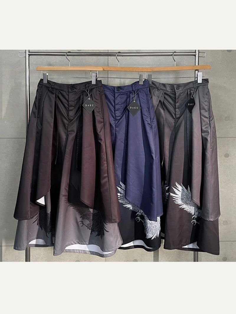 【DAKU】カラス刺繍 ワイドパンツ