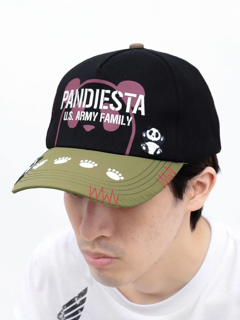 【PANDIESTA JAPAN】ナイロン切り替えミリタリーキャップ