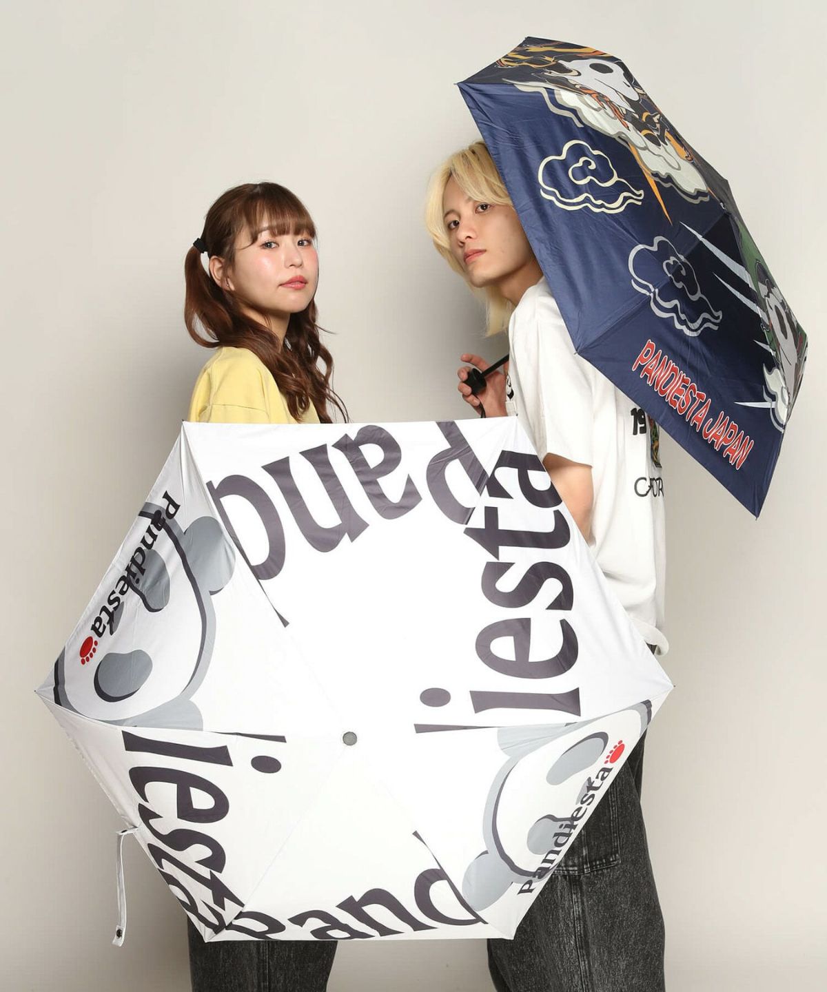 【PANDIESTA JAPAN】ロゴプリント晴雨兼用折りたたみ傘