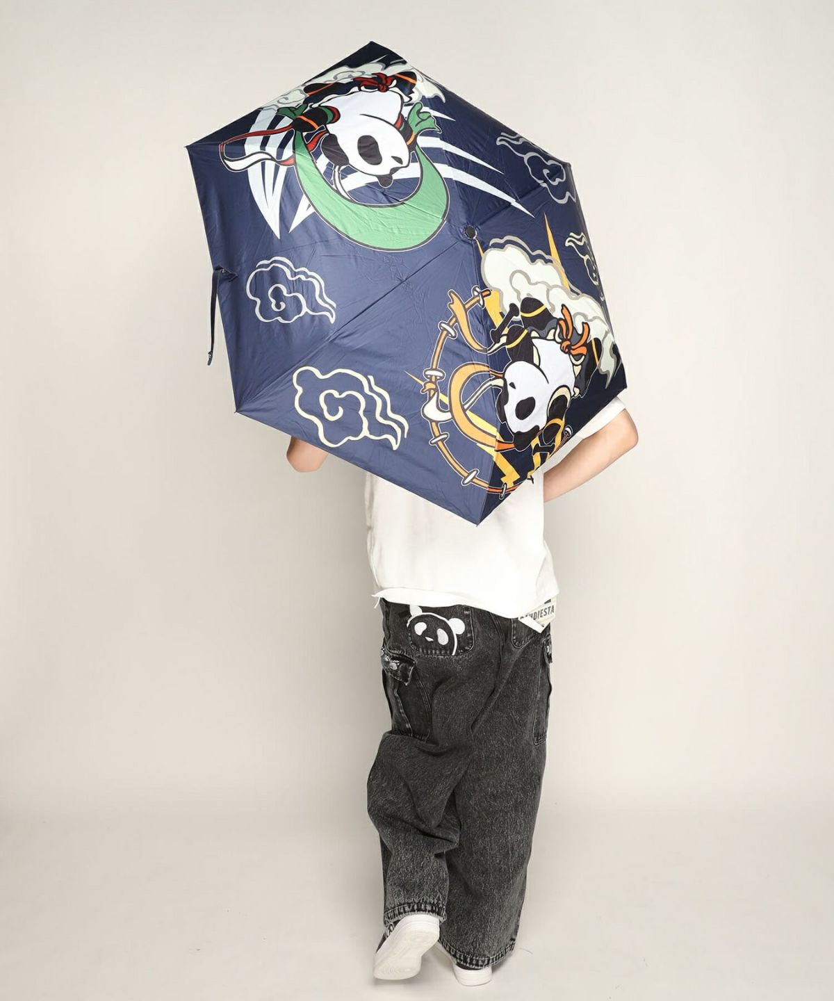 【PANDIESTA JAPAN】“風神雷神”晴雨兼用折りたたみ傘